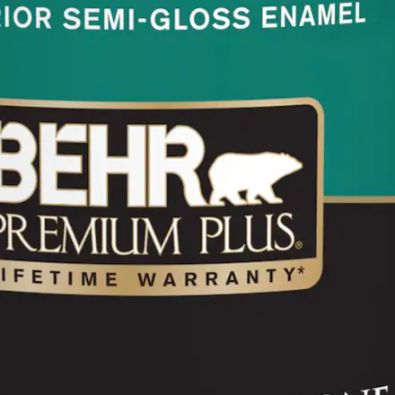 BEHR PREMIUM PLUS Exterior Semi-Gloss Enamel Paint & Primer - Ultra Pure White, 946mL